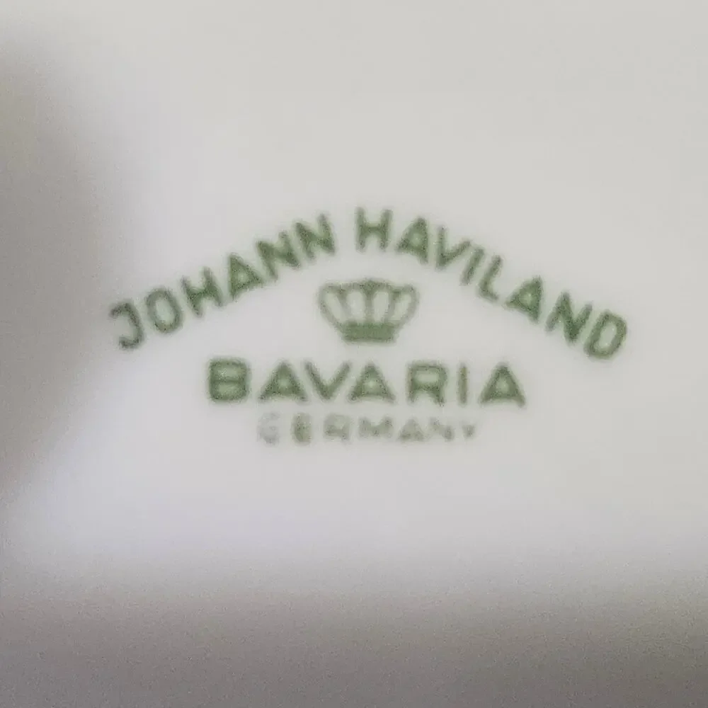 Johann Haviland Bavaria Creamer & Lidded Sugar Bowl Gold Trim Floral Porcelain
